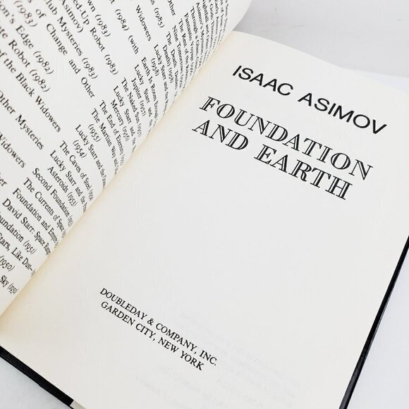 Isaac Asimov Foundation and Earth Book Vintage 1986 Book Club Hardcover Unread - Picture 6 of 13